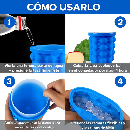 ¡Despídete del desorden y disfruta todo bien frio ❄️ Molde de Hielo 2 en 1 con Tapa. Multifuncional, portátil y efectivo 50% hoy