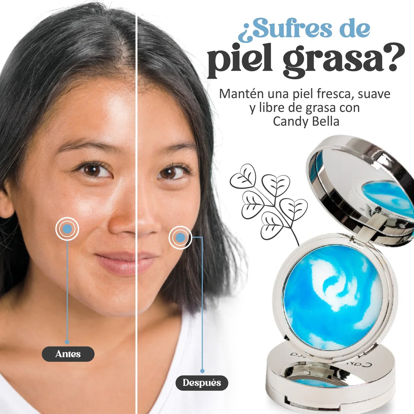 Candy Bella Matificante Pro – Controla el exceso de grasa en tu rostro 🌸 Formula Coreana