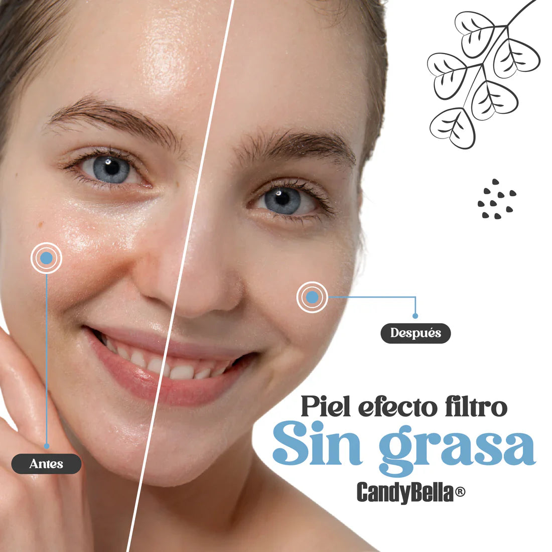 Candy Bella Matificante Pro – Controla el exceso de grasa en tu rostro 🌸 Formula Coreana