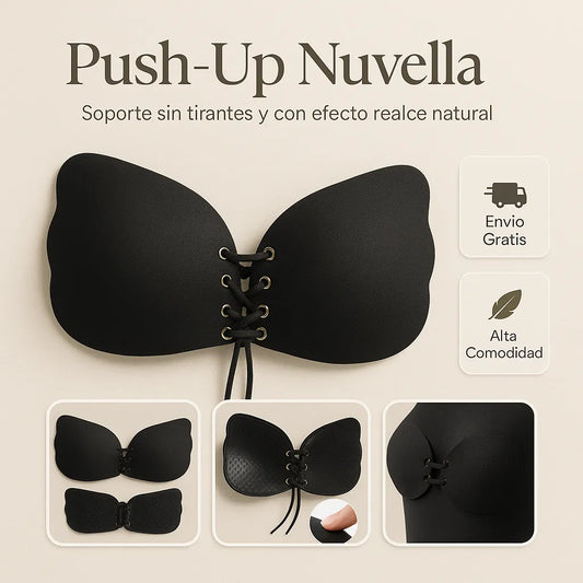 Realce natural, sin tirantes y sin dolor Push-Up Nuvella™. No más sujetadores que aprietan y se marcan. 💖 ¡40 % OFF Hoy!!