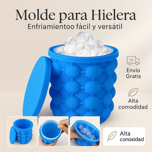 ¡Despídete del desorden y disfruta todo bien frio ❄️ Molde de Hielo 2 en 1 con Tapa. Multifuncional, portátil y efectivo 50% hoy