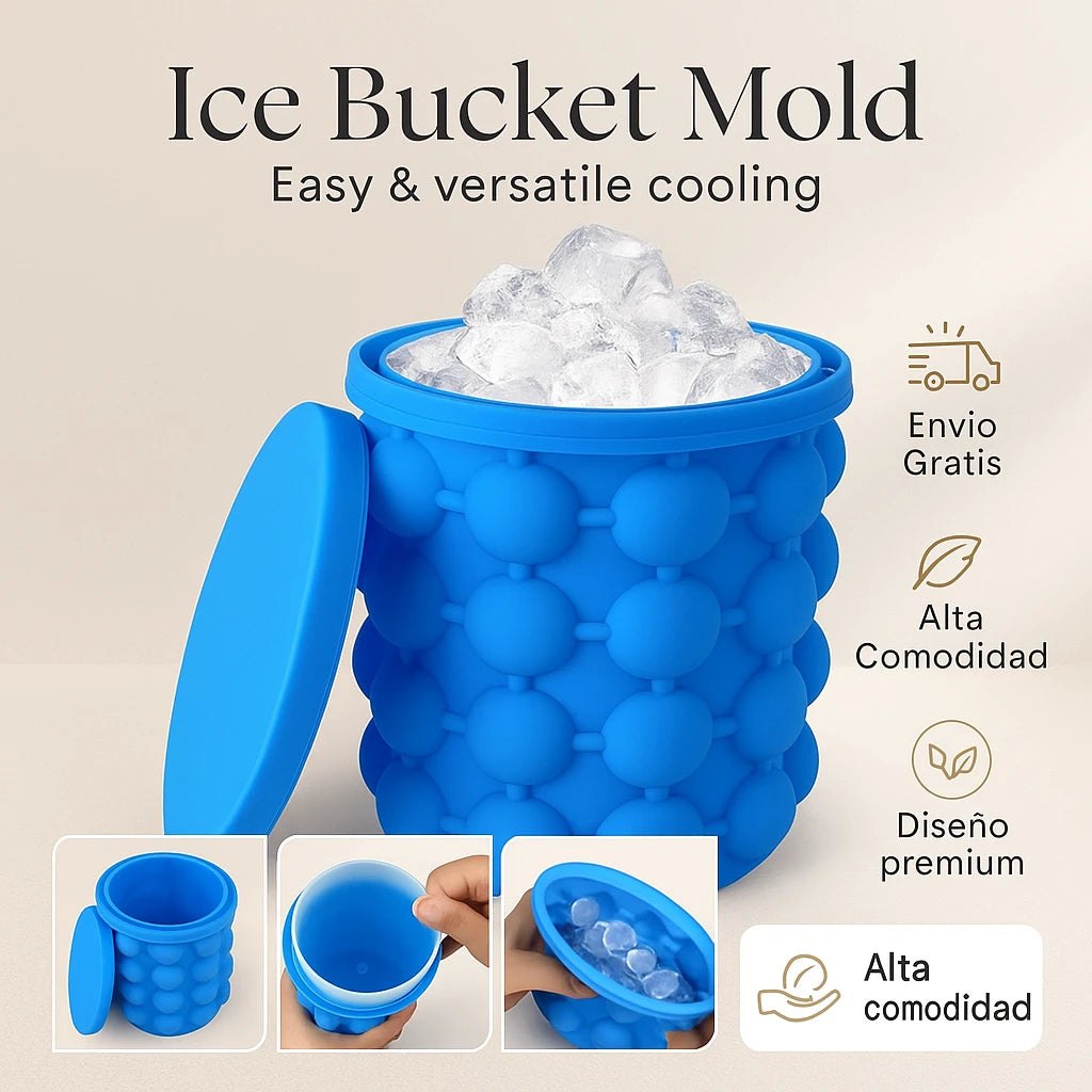 ¡Despídete del desorden y disfruta todo bien frio ❄️ Molde de Hielo 2 en 1 con Tapa. Multifuncional, portátil y efectivo 50% hoy