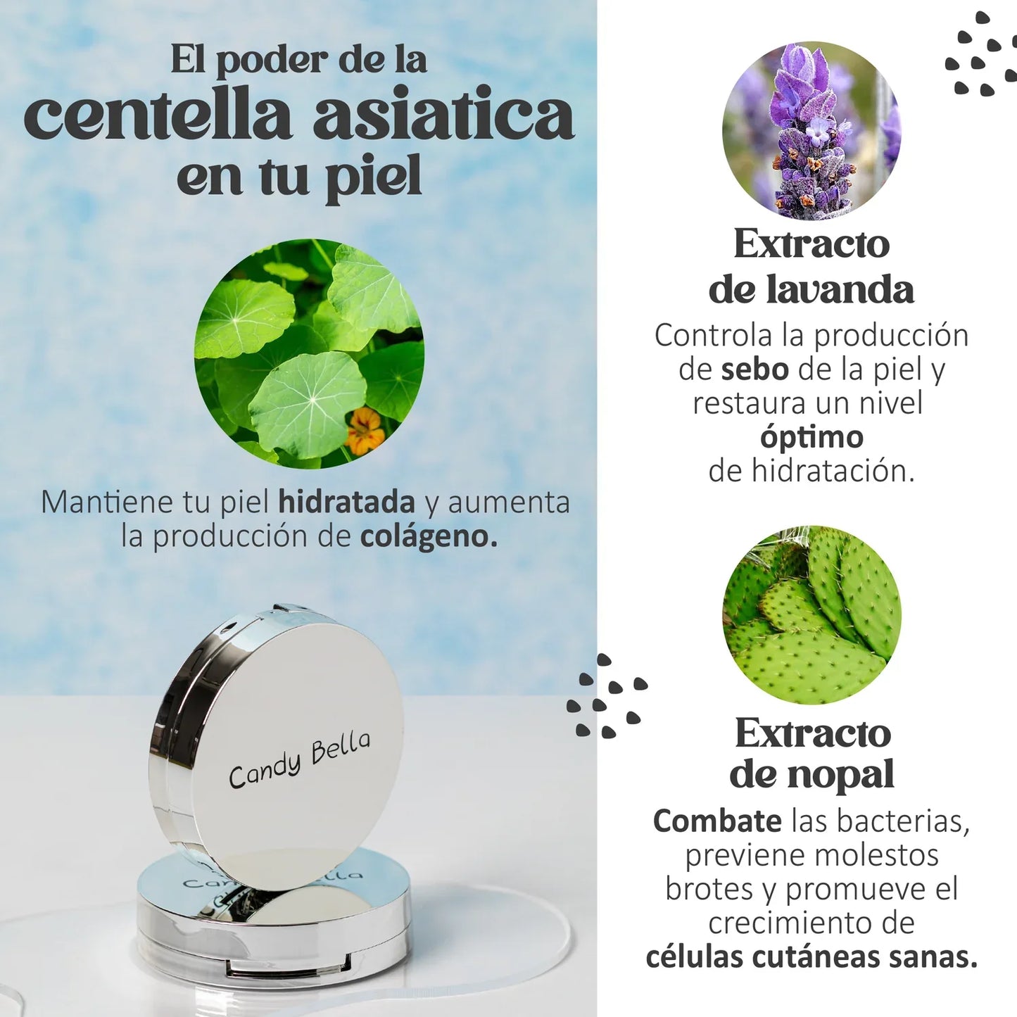 Candy Bella Matificante Pro – Controla el exceso de grasa en tu rostro 🌸 Formula Coreana