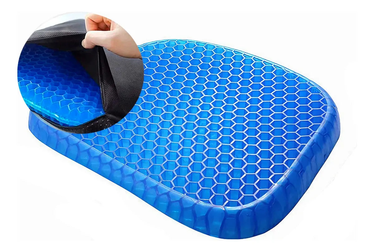 Cojín Ortopédico de Gel – Mejora el Dolor de Espalda y Cóccix, ideal si pasas muchas horas sentado + Funda Últimas unidades ✅