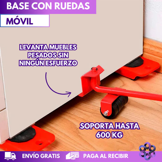 Adiós al dolor, mueve en segundos tus muebles y electrodomésticos sin Ayuda y sin Rayones: Kit Cosco™ 4 en 1. 50% de Descuento Hoy!