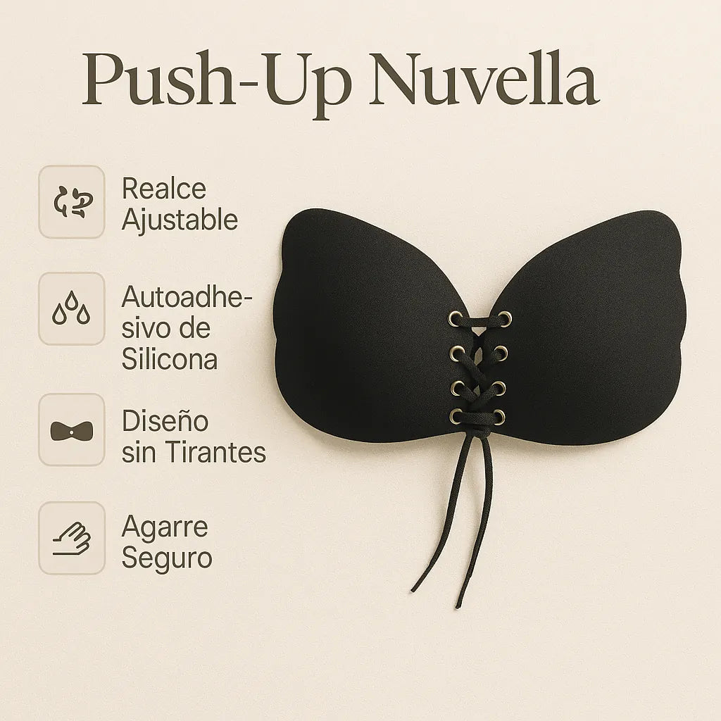 Realce natural, sin tirantes y sin dolor  Push-Up Nuvella™. No más sujetadores que aprietan y se marcan. 💖 ¡40 % OFF Hoy!!