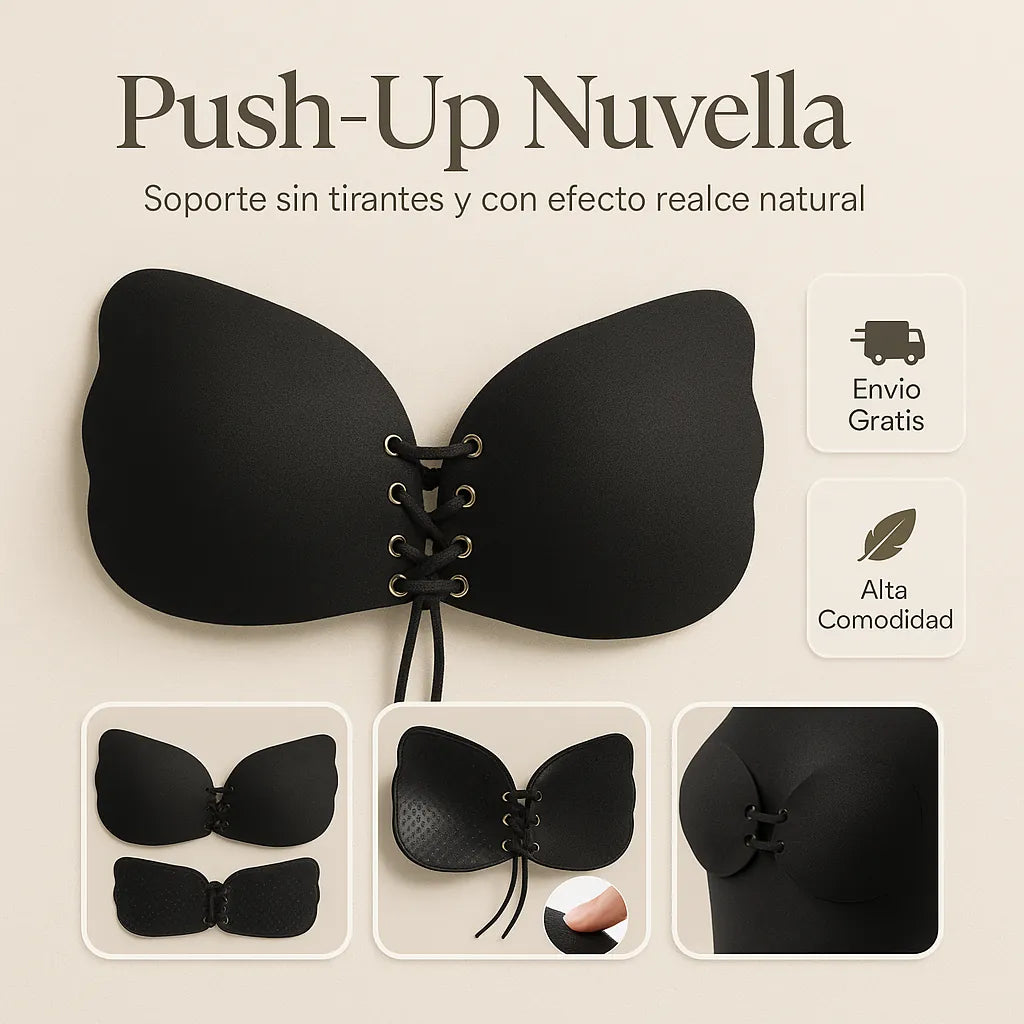 Realce natural, sin tirantes y sin dolor  Push-Up Nuvella™. No más sujetadores que aprietan y se marcan. 💖 ¡40 % OFF Hoy!!